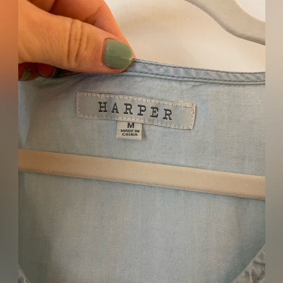 Harper short sleeve, soft denim button up. - Picture 2 of 3